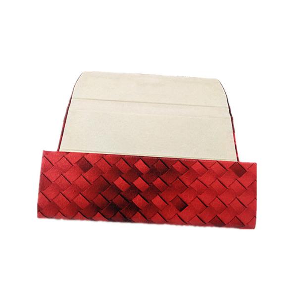 Leather Collapsible Soft Eyewear Case With Embossed Flower Process