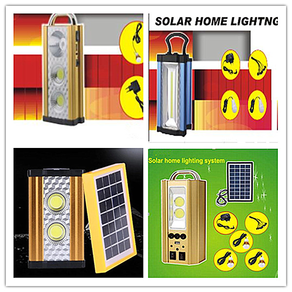 Solar Led Light with Battery & Multi-function USB Connectors for Emergency Lighting