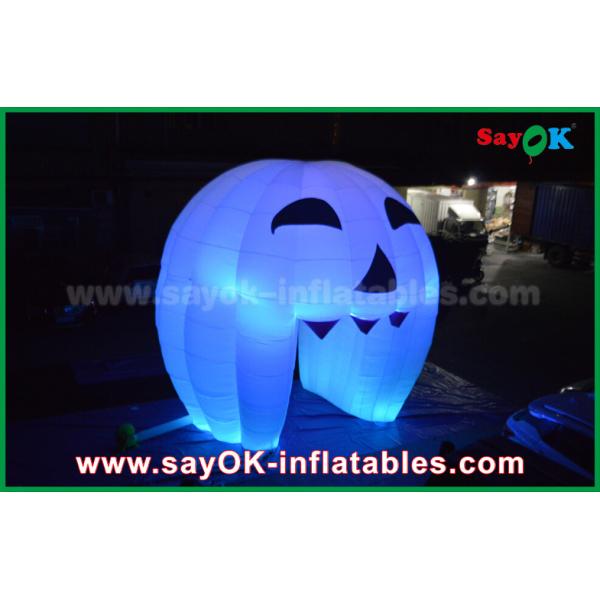 Cute Inflatable Holiday Decorations Lighting Ghost Door / Large Inflatable Pumpkin