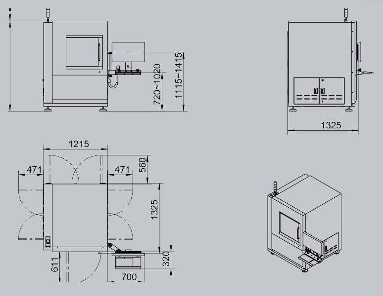 Unicomp AX8300 Xray Equipment for Quality Control Auto Void Detection High Motion Precision BGA