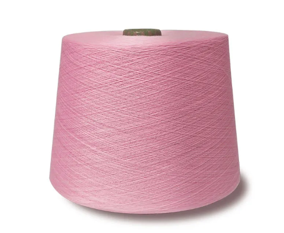 Anti Bacterial Dope Ring 403 Cotton Polyester Blend Yarn High Strength White