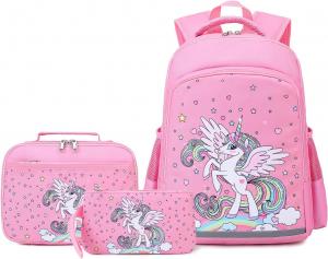 Quality Girls Backpack School Backpack Unicorn Backpack Three Piece Set Pre School Backpack for sale
