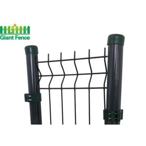 Round post PVC Coated 3d Curved V Mesh Security Fencing