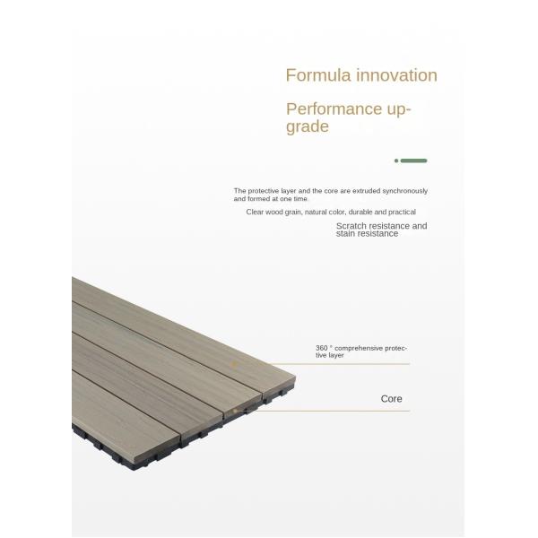 WPC Decking Boards 71x11mm Waterproof Termite-Resistant Flooring
