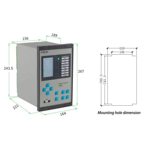 LCD LED AM5SE Medium Voltage Line Protection Relay