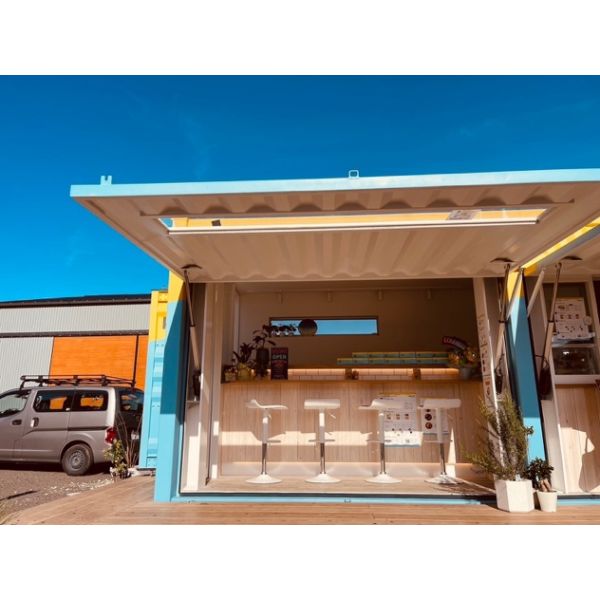 Prefabricated Container Activity House Mobile Commercial Coffee Shop with Electric Push Rods and Circuits