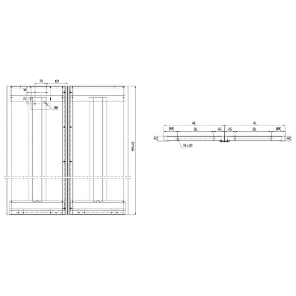 Passenger Elevator Door Operator Center Opening Door Panel Sill And Apron