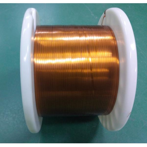 0.02 - 1.8mm Flat / Rectangular Enameled Copper Wire Self Bonding Wire IEC Certification