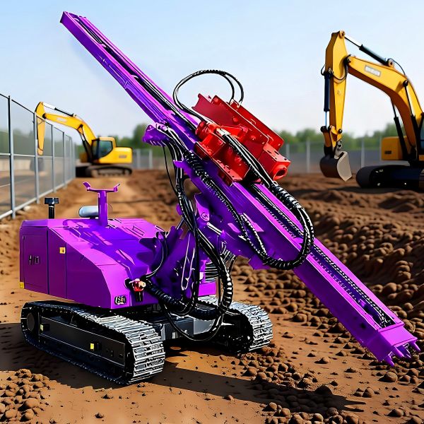 Hydraulic Pile Driver Machine Precise Depth Building Foundation Pile Drilling Rig Anchor Crawler Pile Driver