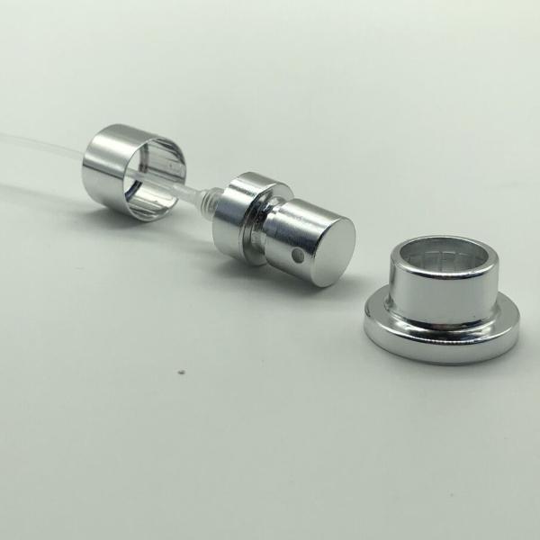 Silver Perfume Pump with a Consistent Controlled Mist Resistant Metallic Finish