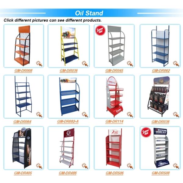 Lubricating Bottle Iron Rack Engine Stand Oil Display