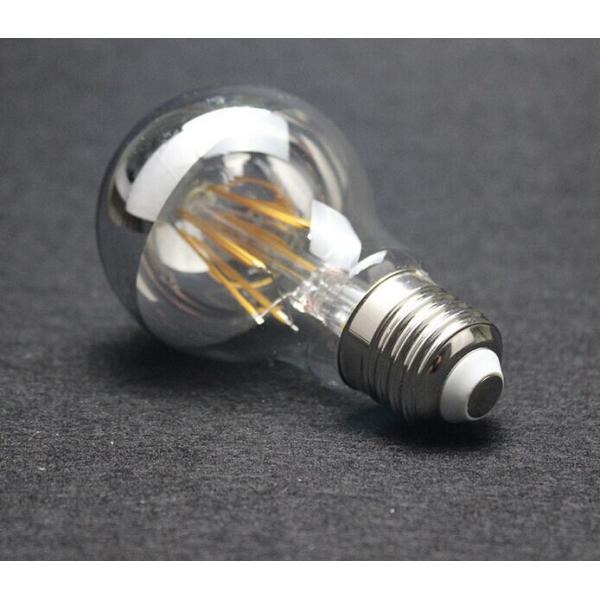 decorative lighting dimmable A60 LED bulbs half chrome silvertip