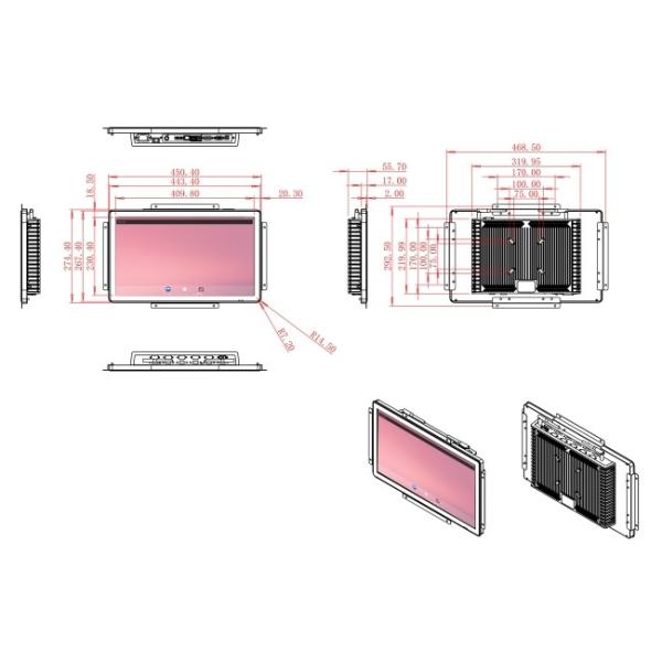 18.5-Inch Android Touch Screen for Medical Devices and Public Information Displays