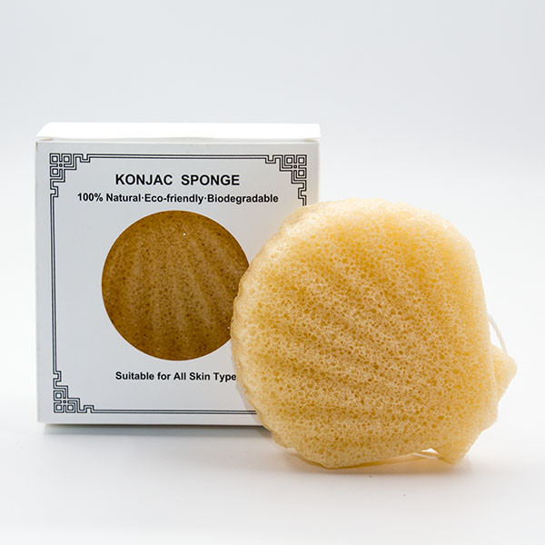Large Shell Shaped Sponge Bamboo Charcoal Konjac Sponge For Acne