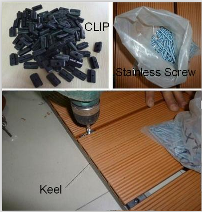Solid WPC Deck Flooring For Park Decoration , Recycled Decking Material