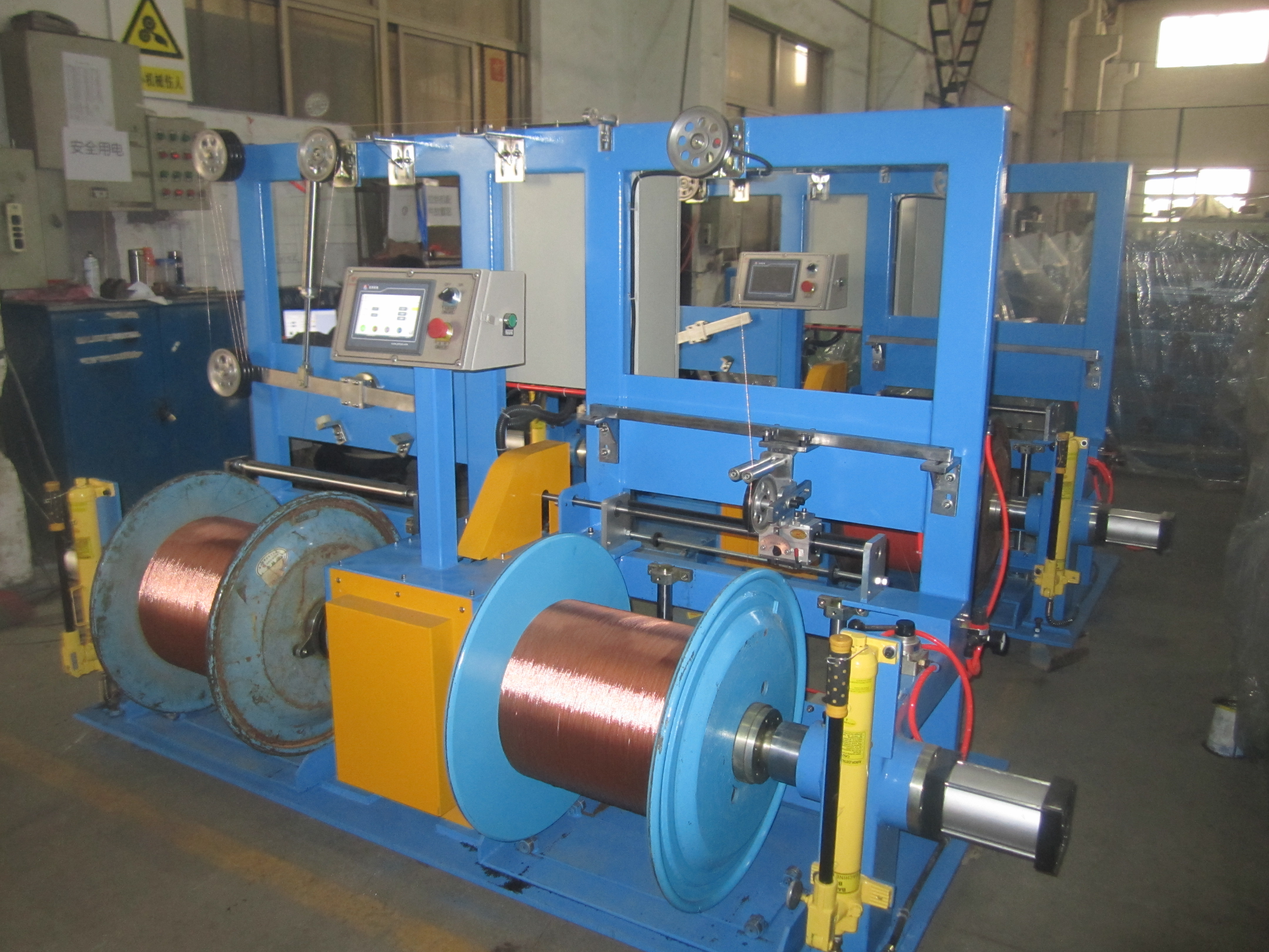 185mm - 300mm Double Twist Buncher Core Wire Rewinding Machine