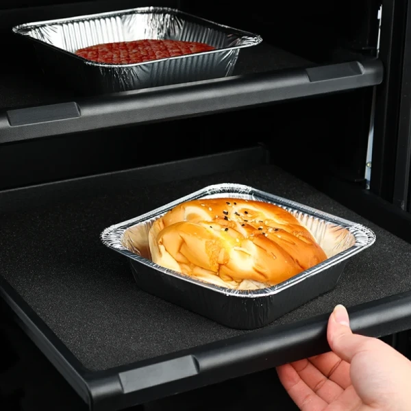 Thickened Rectangular Aluminum Foil Pan Container for Take-out and Baking without Logo