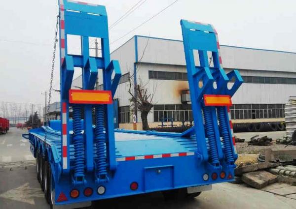 Buy 4 Axle low bed semi trailer 80 ton low load trailers at wholesale prices