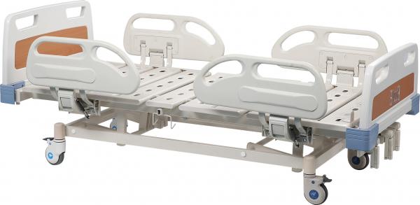 Buy Rehabilitation Powder Coated Basic Hospital Bed , PP Handrails Fold Up Hospital Bed at wholesale prices