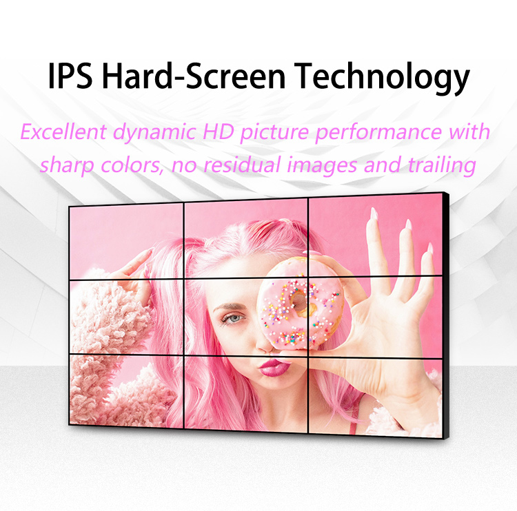 Ultra Slim 4K Customizable Size LCD Advertising Screen Splicing Panel Indoor Video Wall Animation Graphics for Subway Airport