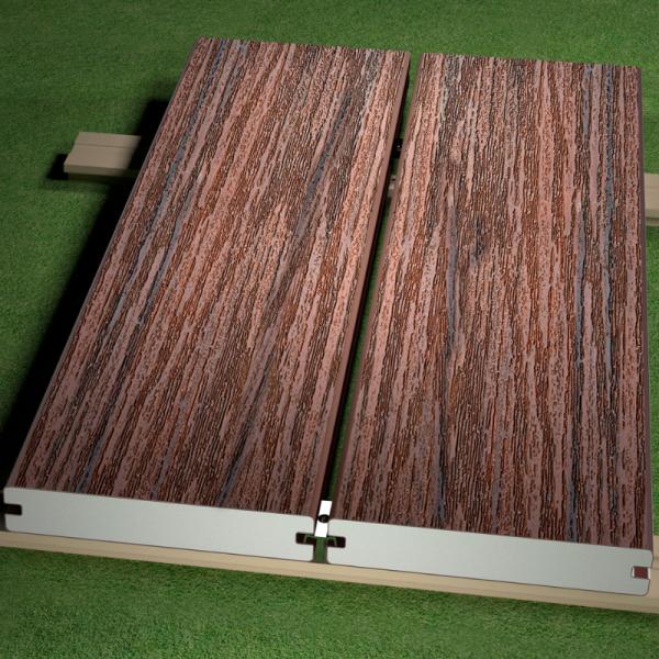 Coffee Wood Texture Surface Co-Extrusion Paddock Panel Board for Easy Click Installation