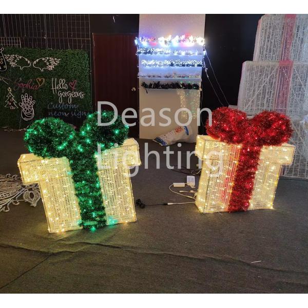 3d Led Christmas Gift Box Motif Light