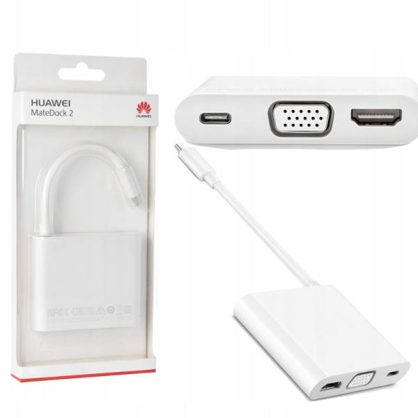 Huawei Matedock 2 Docking Station Multi Function Adapter Outputs USB VGA