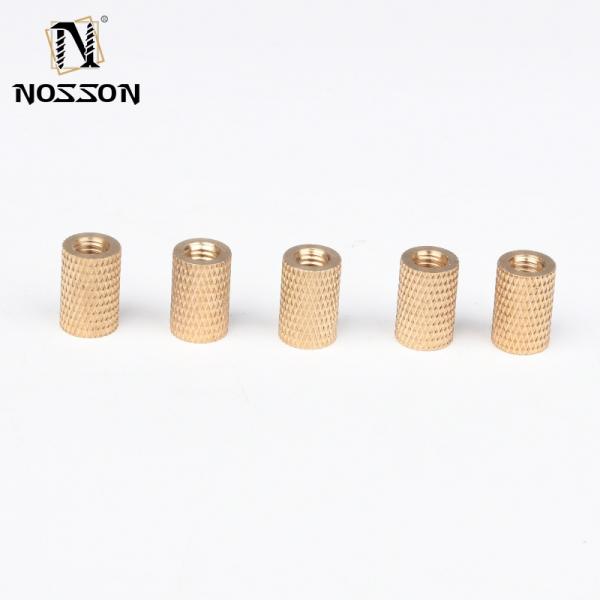 Chrome Plated Brass Insert Nut for Plastic Toy and Tool Reticulated Pattern Black Oxide Finish Imperial Measurement System