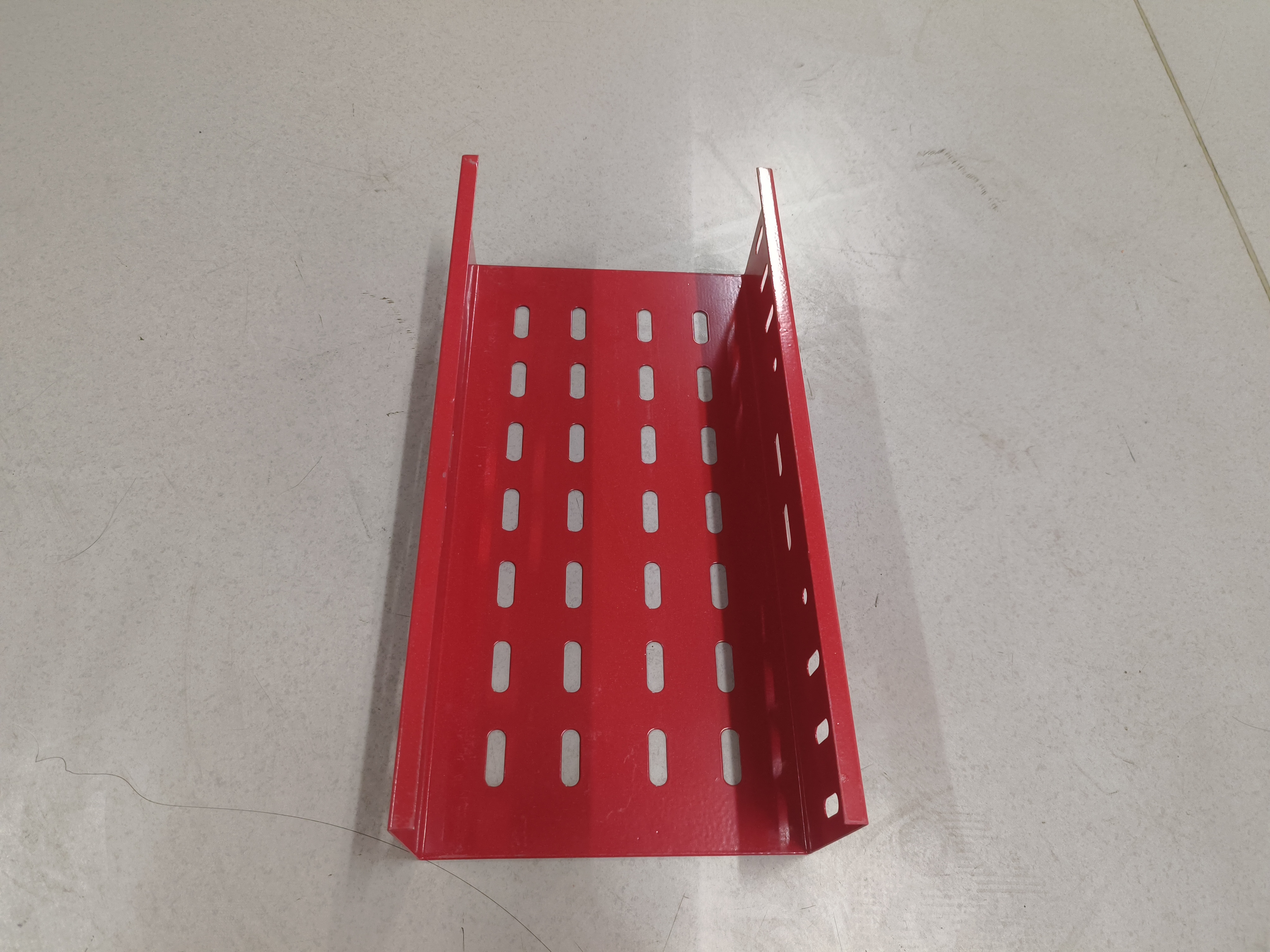 Custom Size Ventilated Steel Cable Tray | Perforated Cable Support Tray with Multiple Surface Finishes for Industrial Cable Wiring