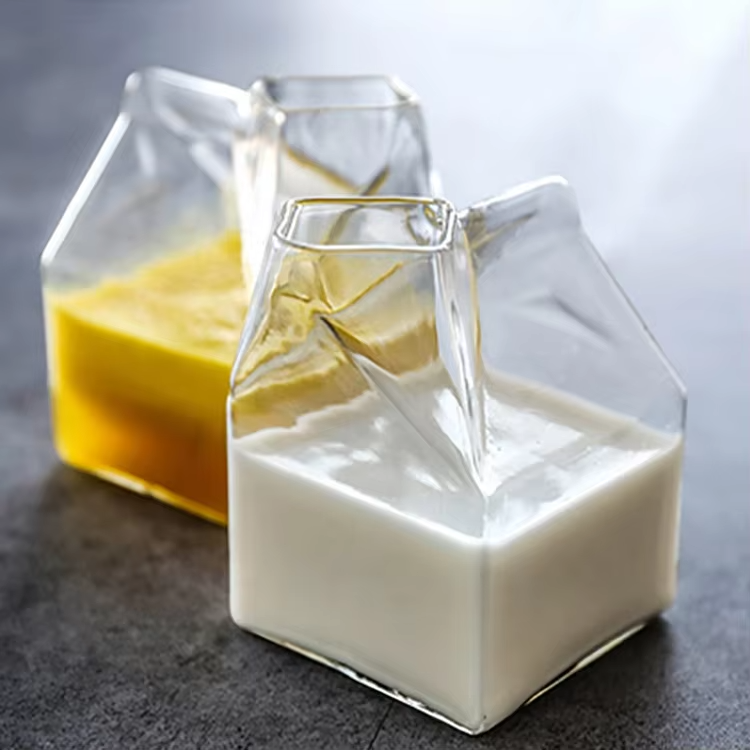 Creative Microwaveable Single Wall Glass Mug High Borosilicate Glass Drinkware Nonslip