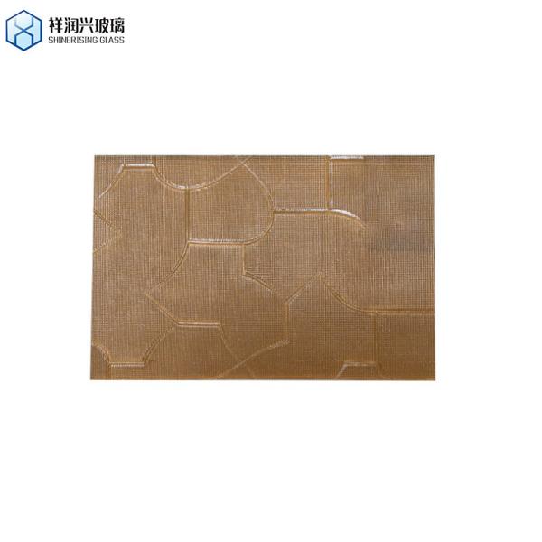 4mm-10mm Brown Solid Color Rain Dots Pattern Glass Float Glass with Different Designs