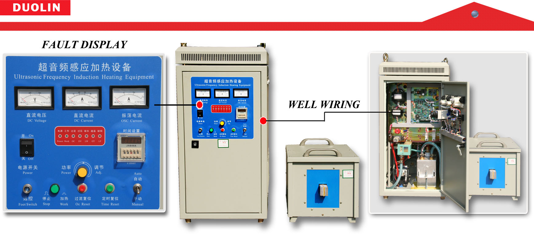 High Frequency Induction Welding Machine Copper Tube Induction Brazing Equipment 1KHz To 400KHz