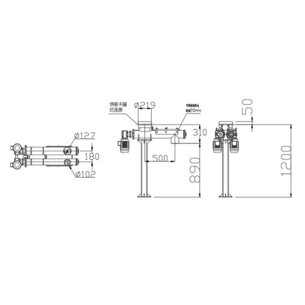 DTS Big Small Head Horizontal Feeder W 50mm Machine Size for Optimal Performance