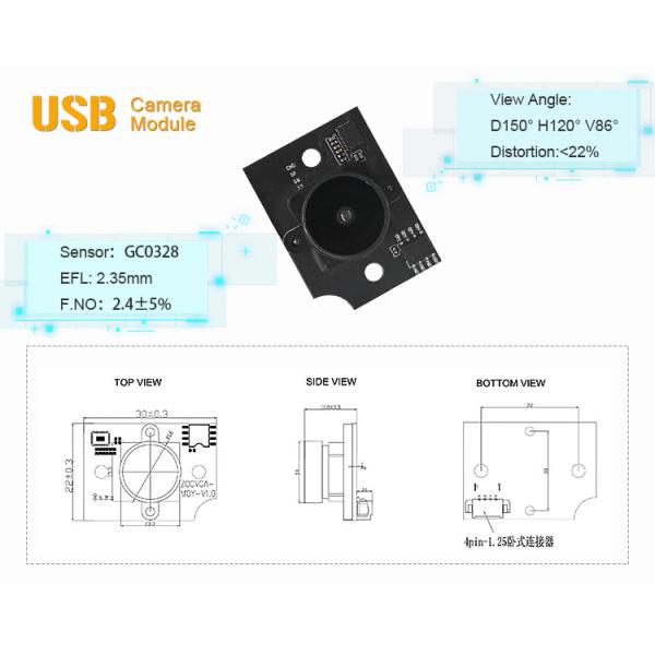 0.3MP GC0328 Sensor 150 Degree Wide Angle Micro USB Camera Module