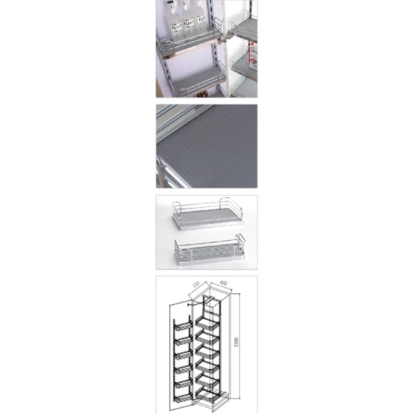 Pull Out Wire Basket Contemporary Kitchen Accessories Stainless Steel or iron Pantry Depot