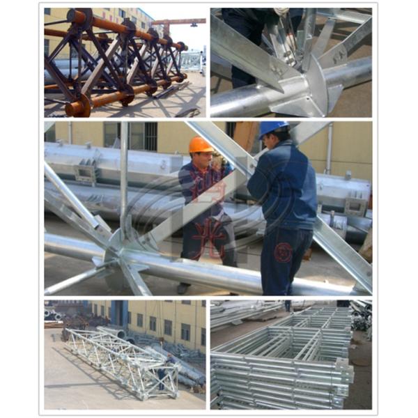 Power Transformer Substation Steel Structures Conical , Round