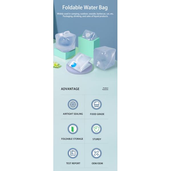 Custom Size Accepted LDPE Collapsible Water Container for Easy Storage and Transport