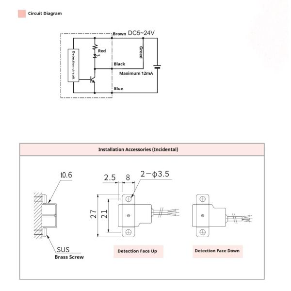 Makinopc High Precision Proximity Iron Sensor Switch for CNC Machine Tools with Normally Open and Normally Closed Output ZPSF002