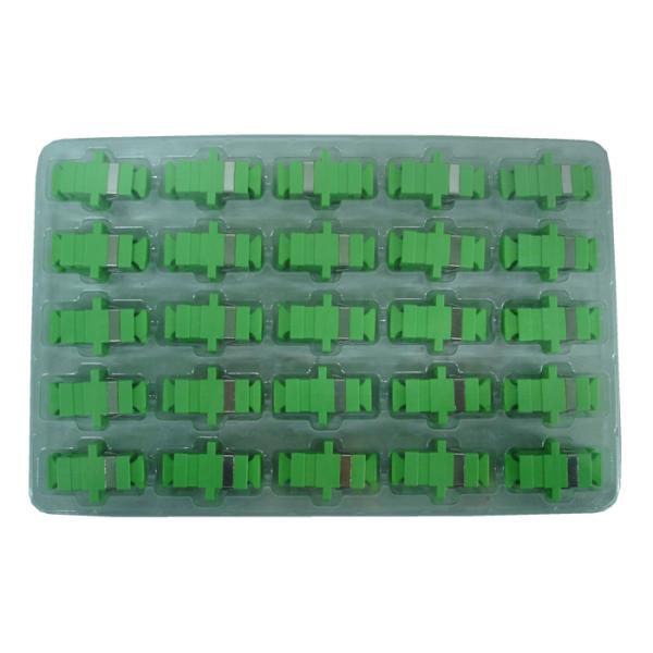 SC APC To SC APC Simplex Fiber Optic Adapter With Ceramic Sleeve For Patch Panel