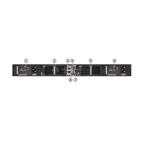 CE5855-48T4S2Q-EI-F front view (power supply side) Huawei CE5855 - 48T4S2Q - EI Switch 48 Port GE RJ45