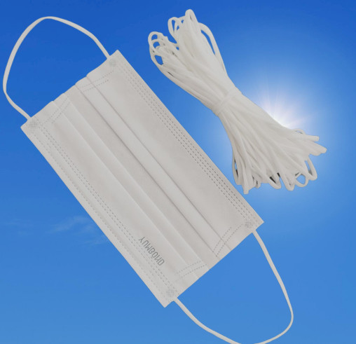 ECO Friendly White Adjustable Elastic Ear Loops For Masks 3.5MM 4MM 5MM