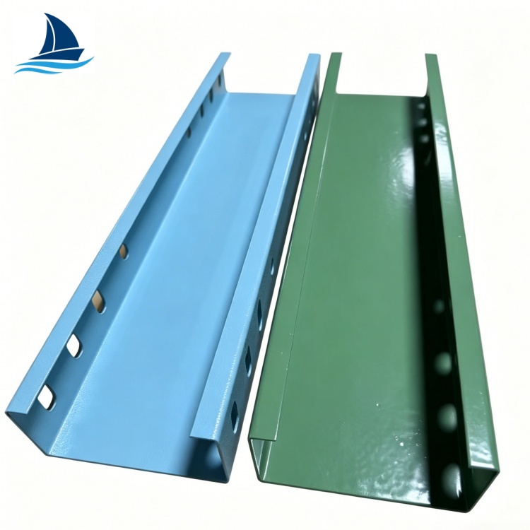 Metal Cable Tray Spray Painted For Rooftop Cable Routing System