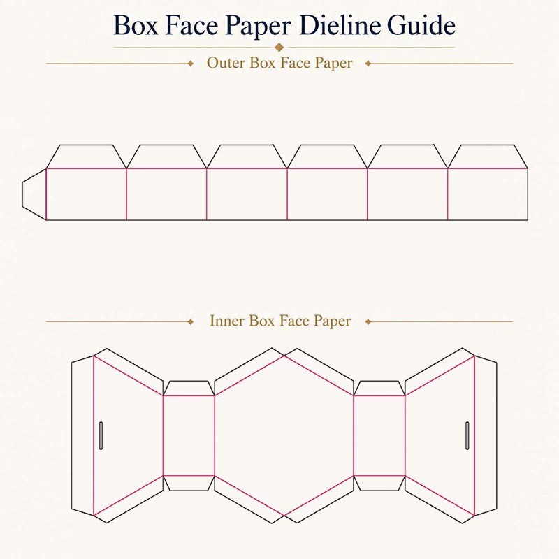 Polygon Custom Rigid Gift Boxes Double Door Opening with Ribbon Closure