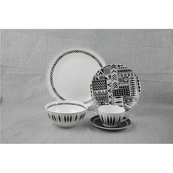 20pcs Geometry New Bone China Crockery Dinner Set For Restaurant Hotel