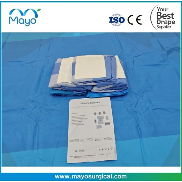 PP lamination PE Sterile Lithotomy Drape Pack with leggings