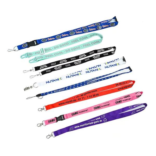 Customized Design Polyester Personalised Lanyards with Silkscreen Printing for Medal Ribbons