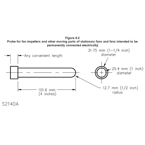 UL standard Safety Test Probe for Fan Impellers