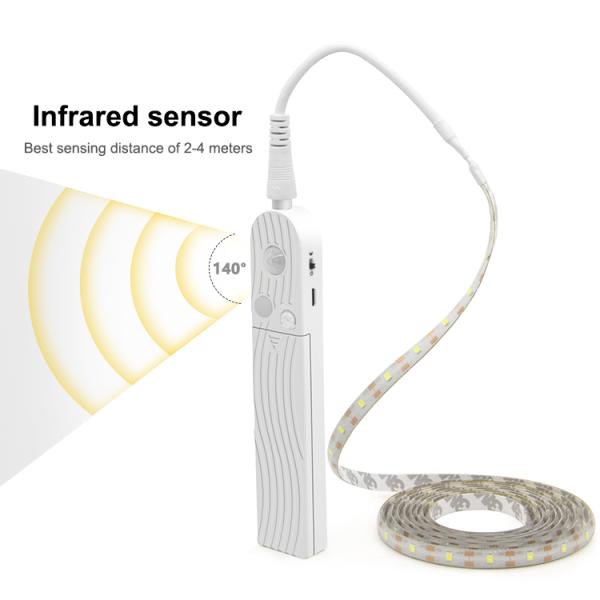 2000mm SMD2835 Wardrobe Led Strip With Sensor Warm White / Cold White