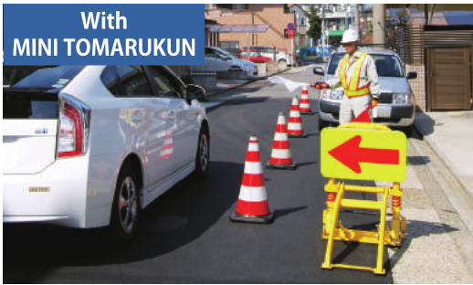 Mobile vehicle barrier deployed at construction site