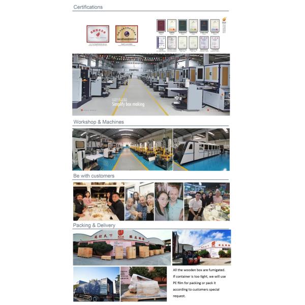 Cardboard Paper Box Making Folding Gluing Machine